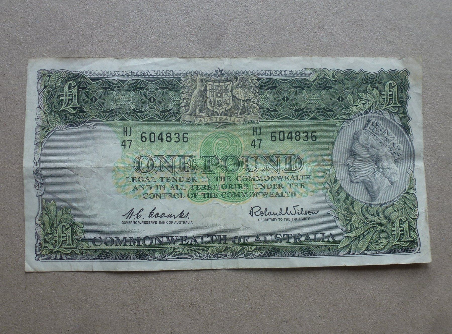 Banconote: Australien ++ 1 Pound ND (54-60) – Usato da Walkringen venduto da Casablanca777