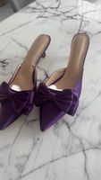 Damen Slingpumps lila Grösse 45 mit Schleife neu