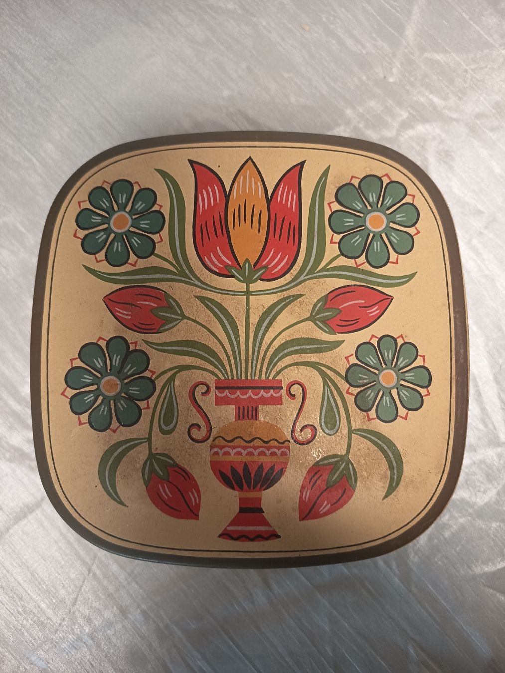 Altro in Decorazioni & Accessori: Blechdose quadratisch mit Blumenmotiv gebraucht – Usato da Wangen b. Olten venduto da crea_look