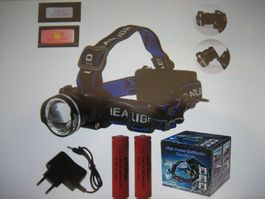 Stirnlampe Cree LED Kopflampe inkl. Zube