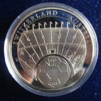 Medaglie: Fussball EM 2008 - PP - Schweiz - Oesterreich – Nuovo e nell'imballaggio originale da Luzern venduto da Horoskop1 3