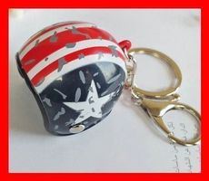 Schlüsselanhänger Vintage Star U.S.A. Helm Motorrad Jet