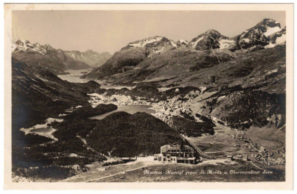 Cartoline postali: St. Moritz - Standseilbahn Muottas Muragl Bergstation – Usato da Binningen venduto da Mountainrider