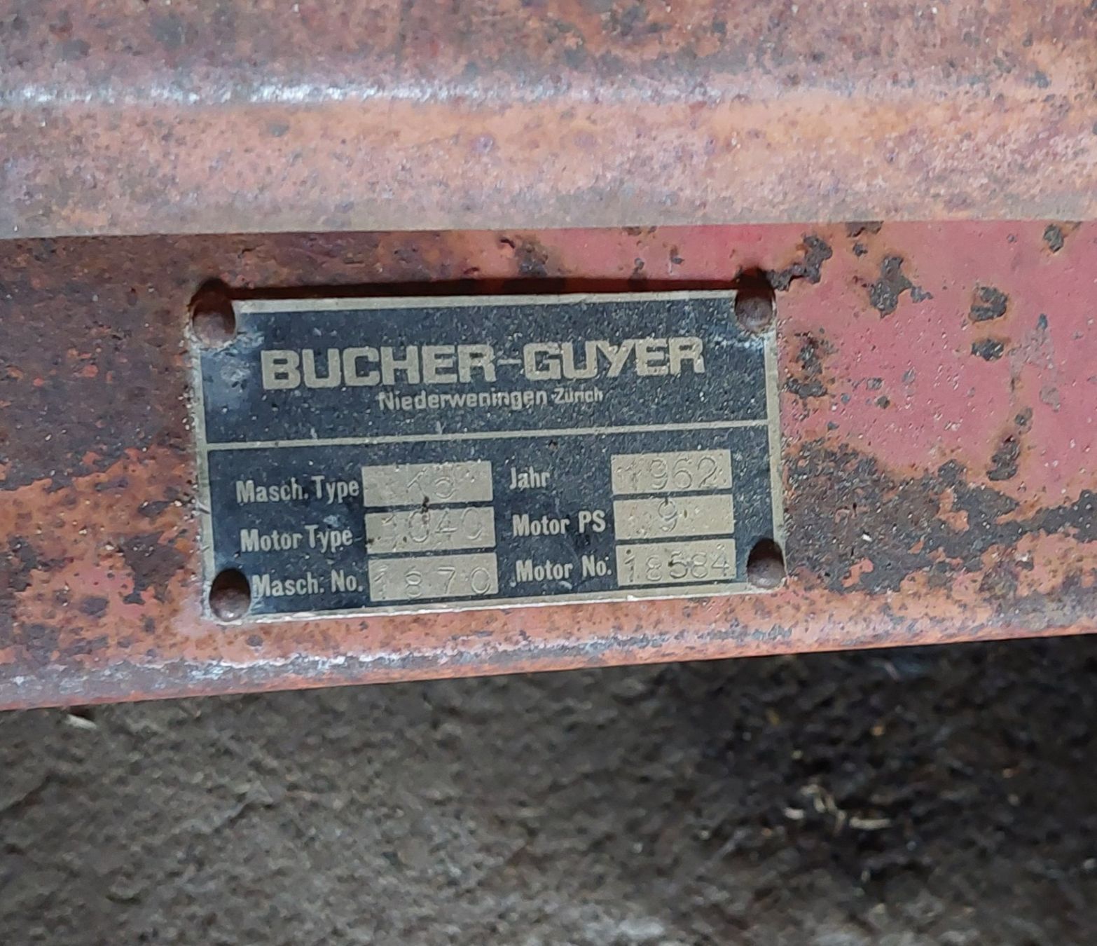 Bucher Tutte le macchine: Bucher - Guyer  K5  Einachser 1962 – Difettoso da Donzhausen venduto da Wolf67 4