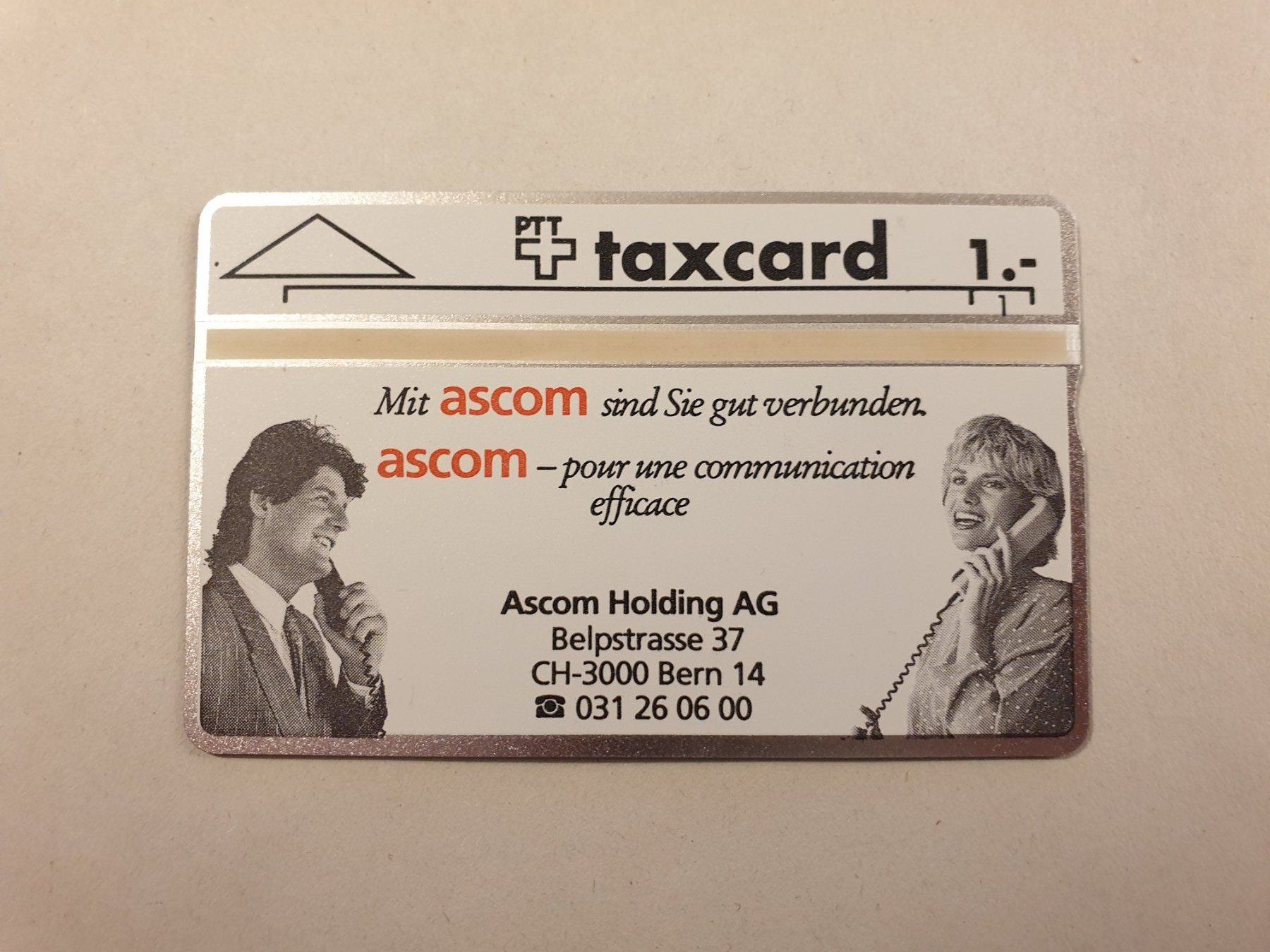 Cartes de téléphone: Ascom Holding AG 104F ungebr – D'occasion à Rain par chesz