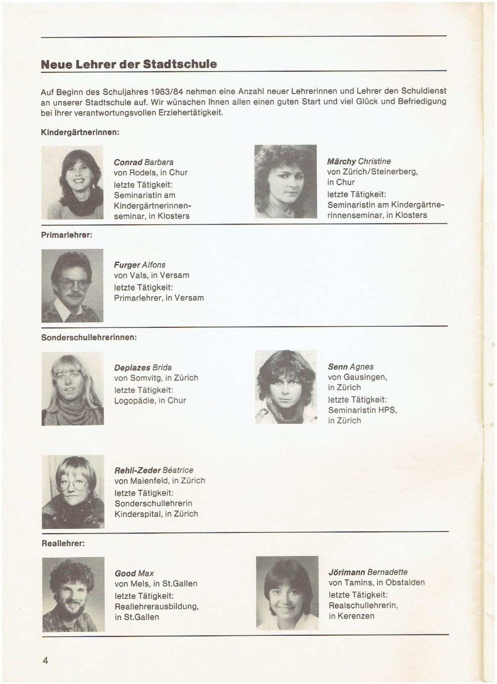 Bücher: Churer Schulzeitung August 1983 – Gebraucht aus Flims - Dorf von Stagediver 2