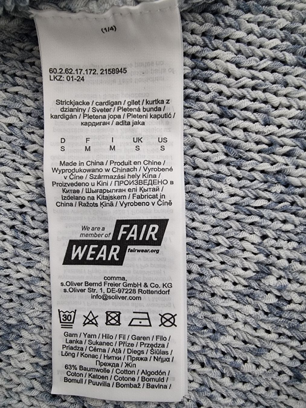 Comma Giacche: comma, Strickjacke, Grösse S – Usato da Uttwil venduto da frosch2711 3