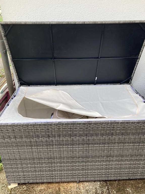 Box contenitori: Kissenbox gross Kunstrattan grau – Nuovo (secondo la descrizione) da Madiswil venduto da Sevste