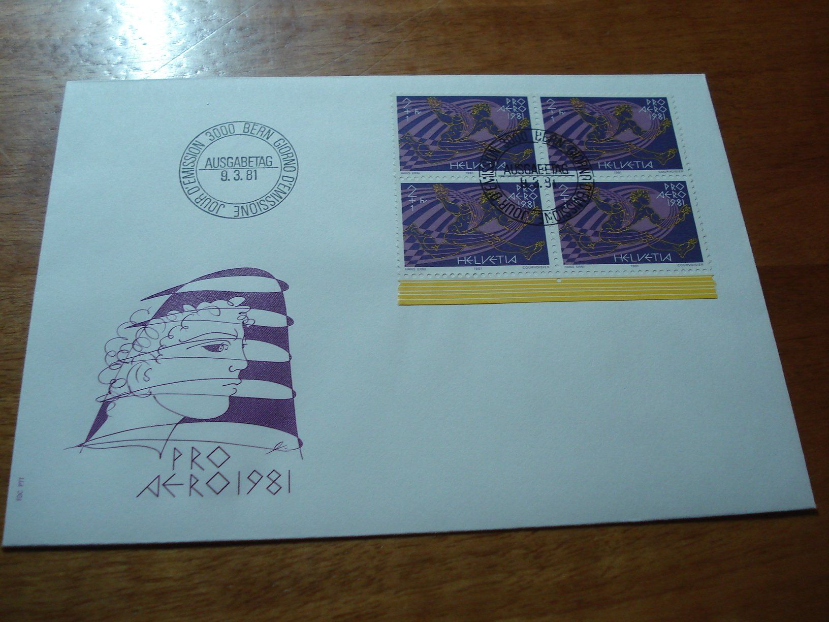 Tous les timbres: FDC Pro Aero 1981, 4erblock – D'occasion à Niederwil AG par morostahu