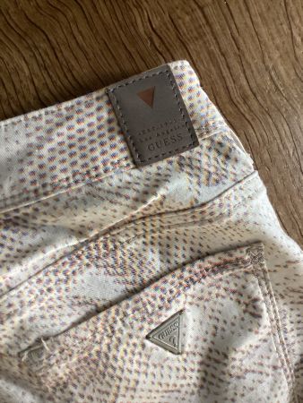 GUESS HOSE GR.26 SKINNY JEGGING / beige gemustert / GUESS?