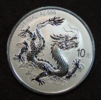 1 Unze China Dragon 10 Yuan Silbermünze 2026