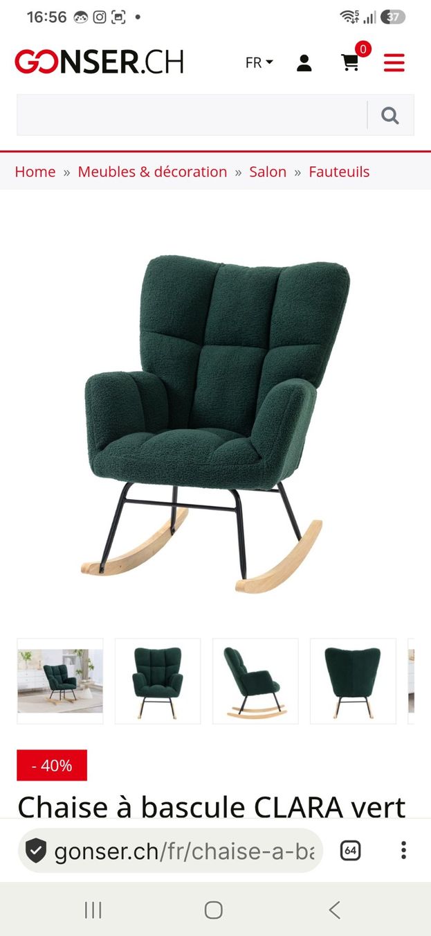 Poltrone: Fauteuil à bascule – Usato da Lausanne venduto da Lilililili 3