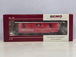 Bemo, 3265136, RhB, D 4036, Gepäckwagen, rot, neu
