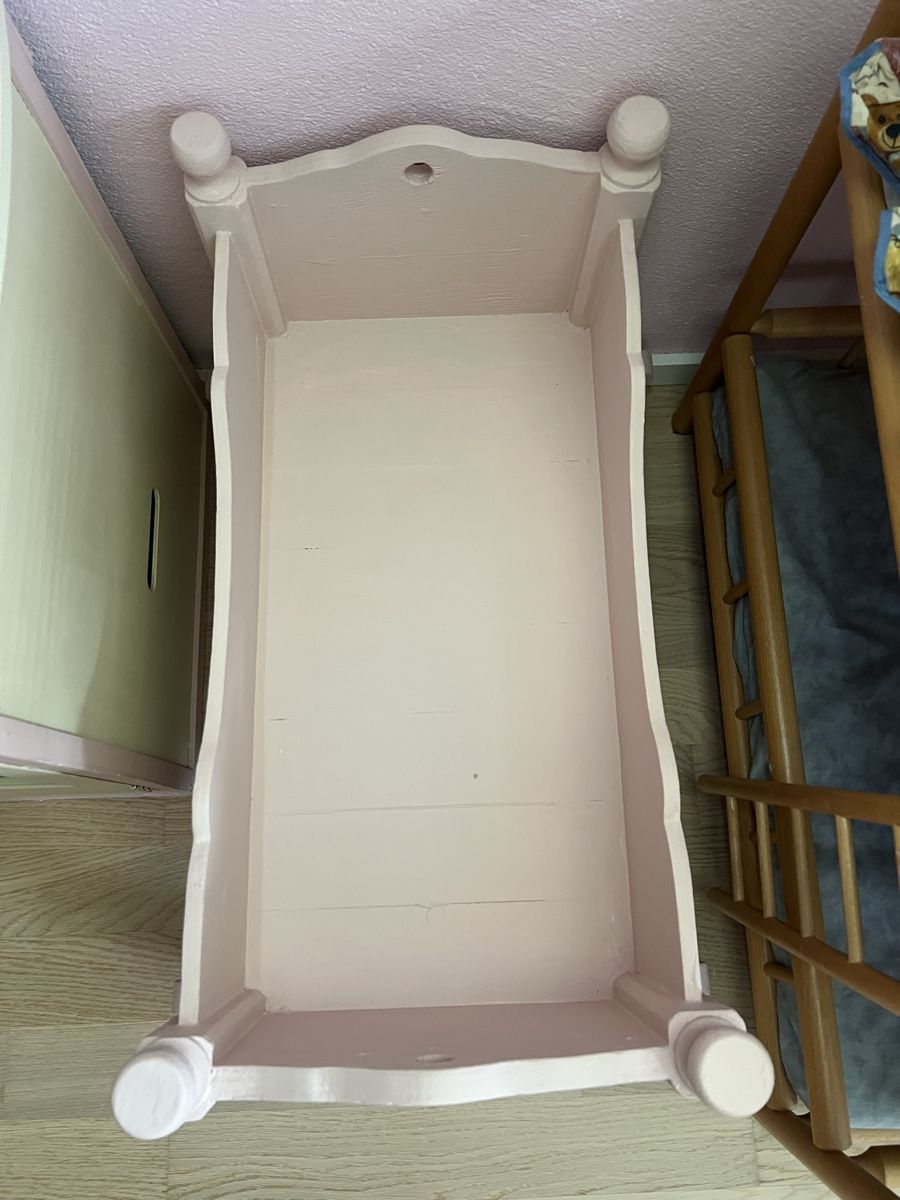Puppenwagen: Rosa Bäby Holzwiege – Neu (gemäss Beschreibung) aus Nesselnbach von cel_nn26 1