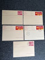 5er Set Vintage Postkarten Helvetia Briefmarken Schweiz