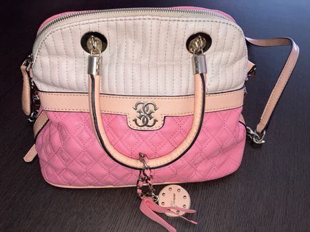 Guess Handtasche Rosa Weiss Beige