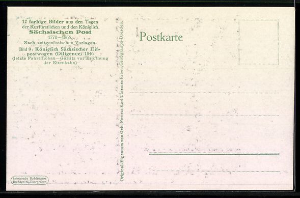 Cartes postales: Gustav Müller: Sächsische Post, Bild N – D'occasion à Berlin par bartko-reher 1