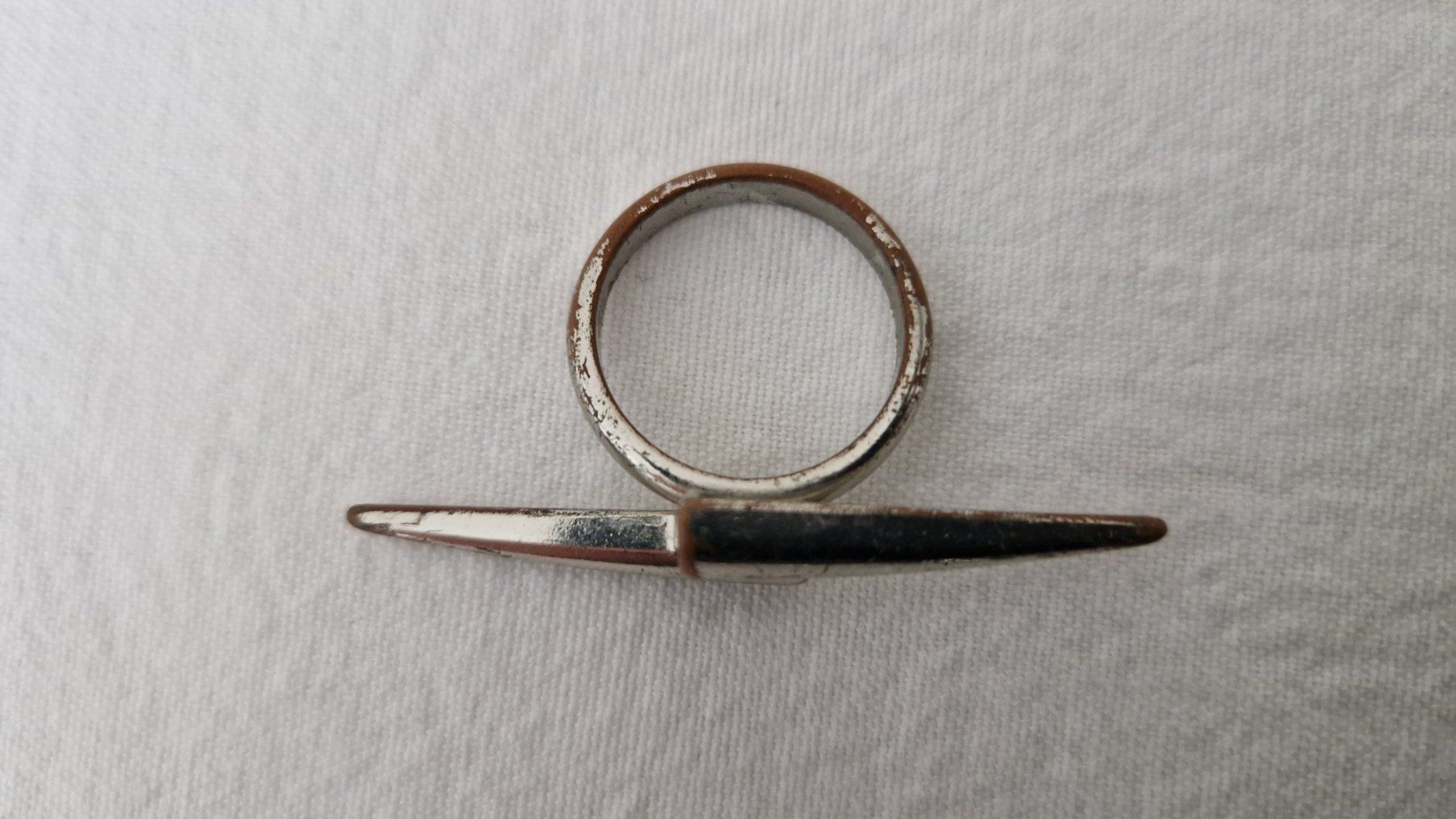 Anelli: Ring im Industrial Style, Silberfarben – Usato da Laufen venduto da nostalgie0811 1