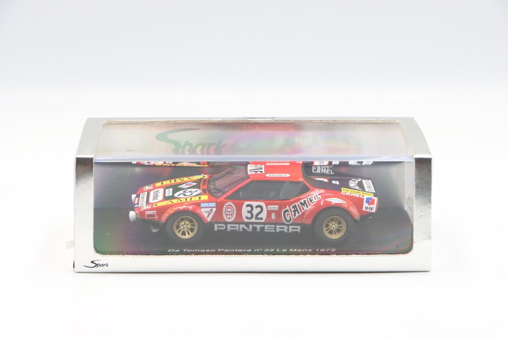 Spark 1/43 De Tomaso Pantera 1972 – Le Mans N°30 – Baviera/Juncadella – Rouge