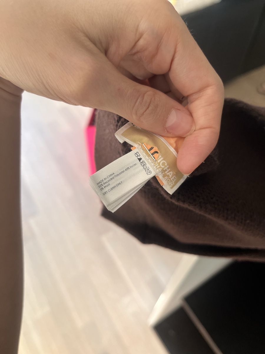 Michael Kors Foulard & Sciarpe: Michael Kors sciarpa lunga in maglia marrone cioccolato con – Usato da Lugano venduto da gil_2xvg 4