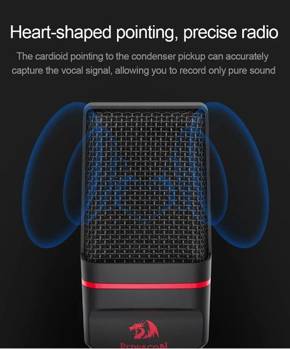 Microfoni: REDRAGON Seyfert Mikrofon Stativ Studio Audio 3,5mm – Nuovo e nell'imballaggio originale da Romanshorn venduto da pfimex 2