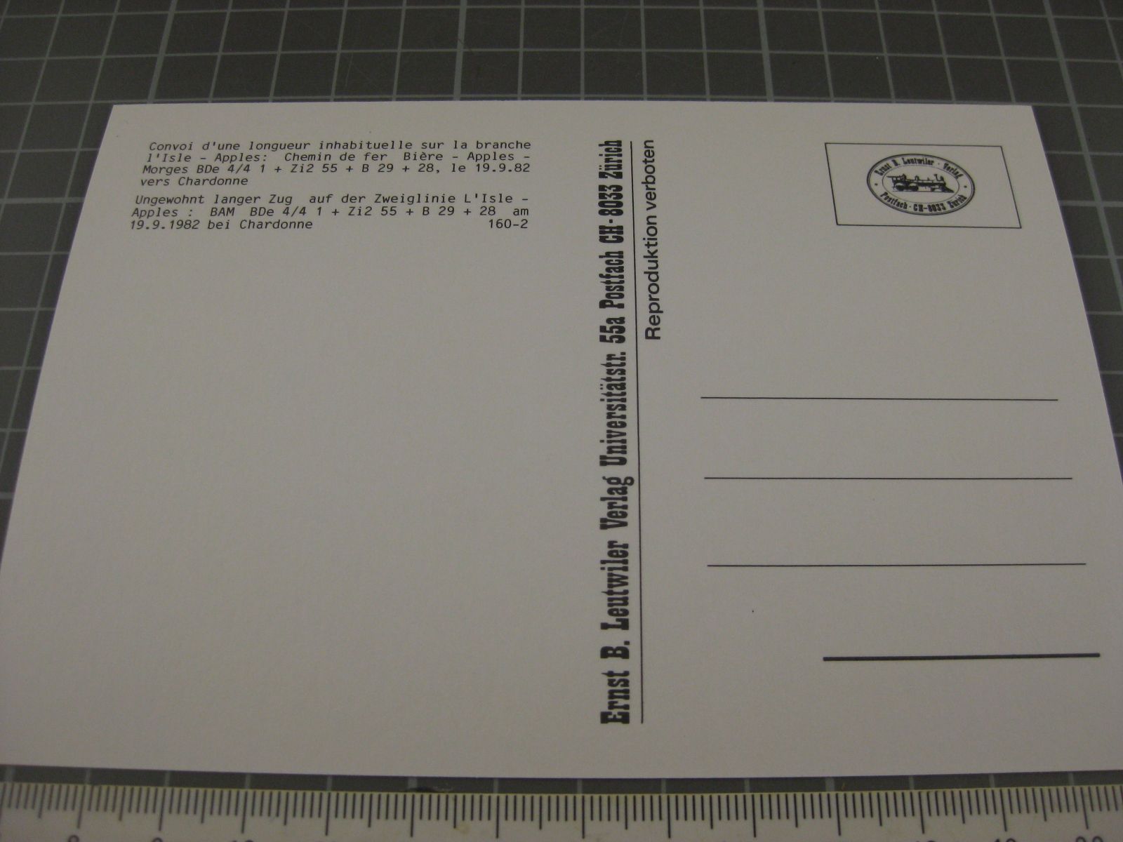 Cartoline postali: Chardonne mit Zug – Usato da Malters venduto da Marosko 1