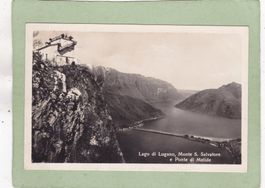 Lago di Lugano Monte S. Salvatore e Ponte di Melide 1929
