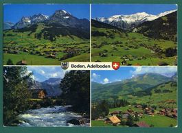 Boden bei Adelboden, Mehrbilderkarte, 1982, gelaufen