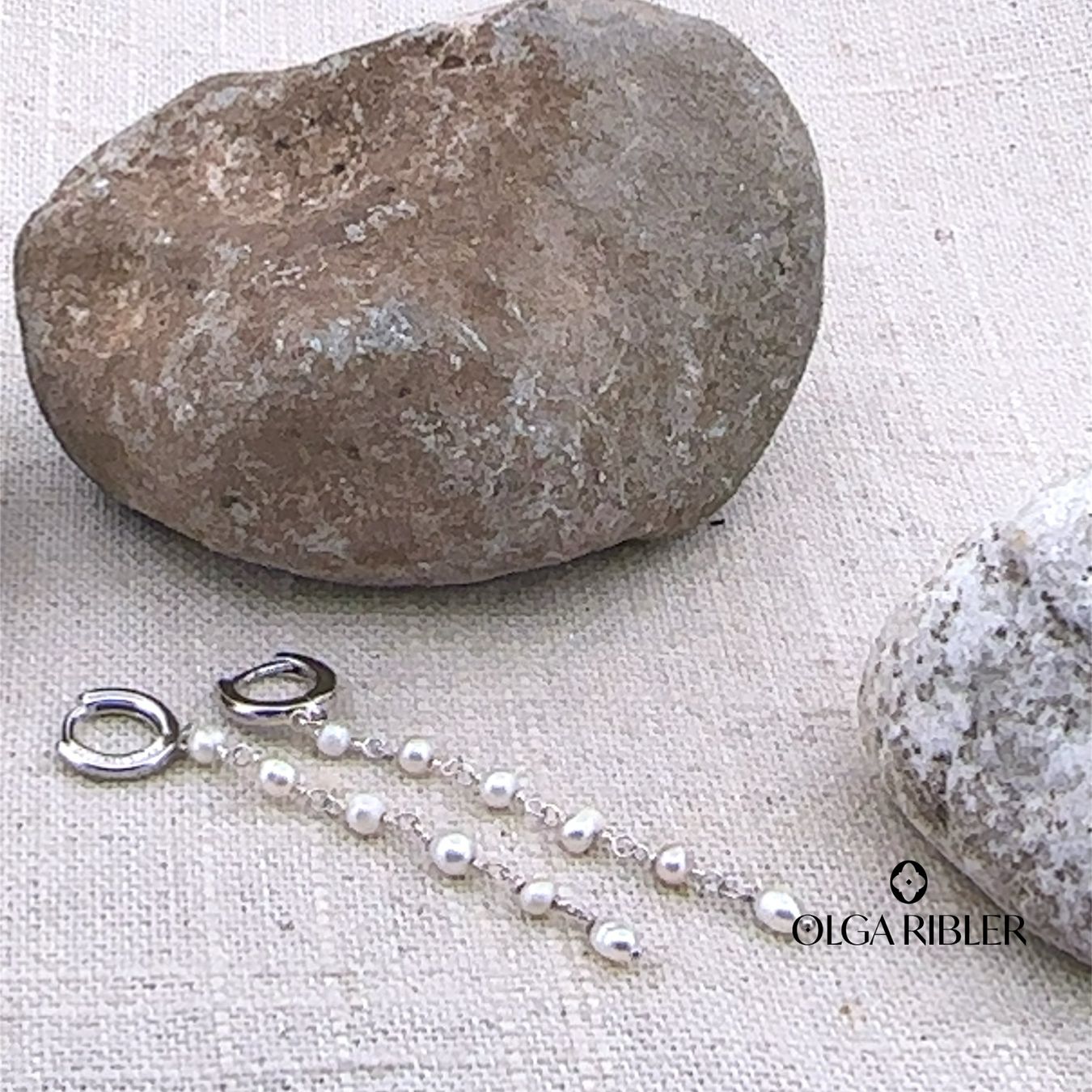 Olga Ribler Orecchini pendenti & Orecchini a lobo: Sterling Silber 925 Creolen 10 mm mit Perlen – Nuovo (secondo la descrizione) da Luzern venduto da Schmuckoutlet 4