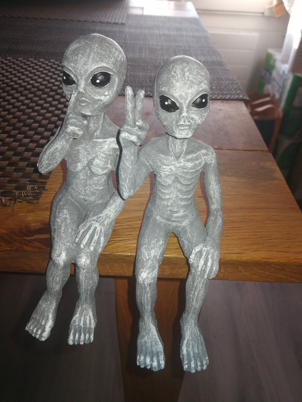 Figuren: 2 X ALIEN GARTEN DEKO - COOL - NEU – Neu und originalverpackt aus Herisau von  3