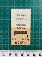 Altes SBB Bahnbillett Niederlenz (Ex-Bahnstation) - Aarau