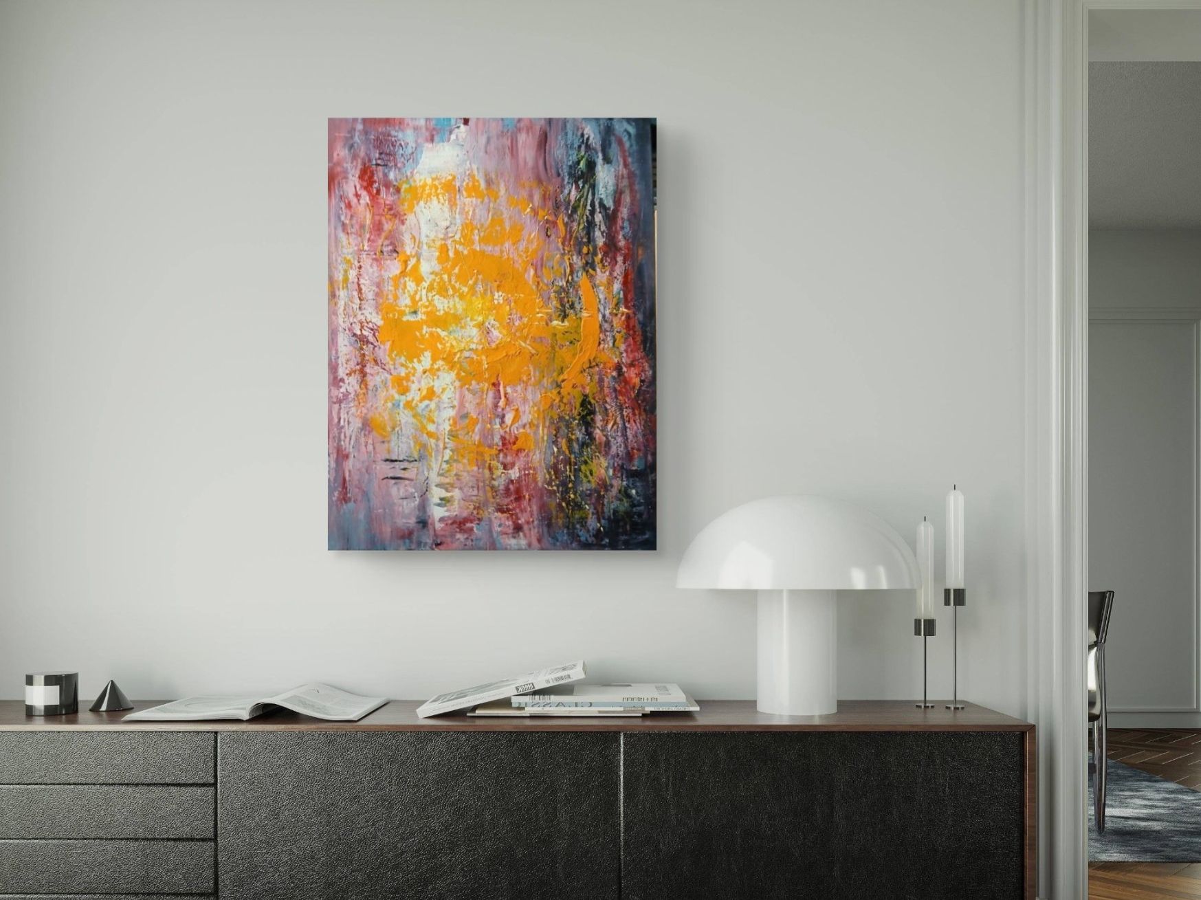 Dipinti: Originalgemälde mit Glitzer auf Leinwand 50x70 cm – Nuovo e nell'imballaggio originale da Beinwil am See venduto da Superchance 4