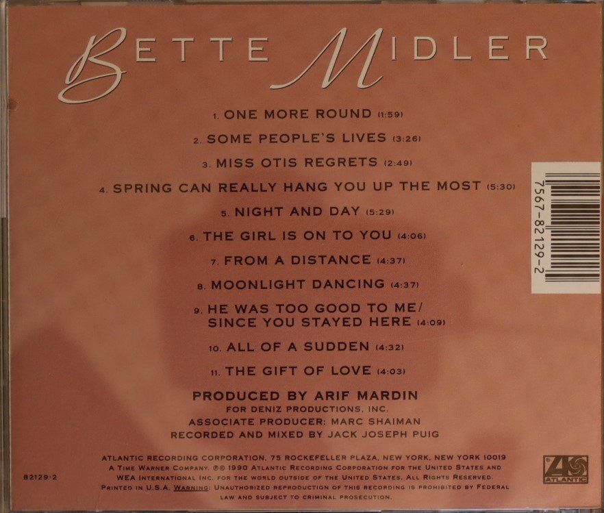 CD: Bette Midler -Some People`s – Usato da Luzern venduto da CONTENTI 2