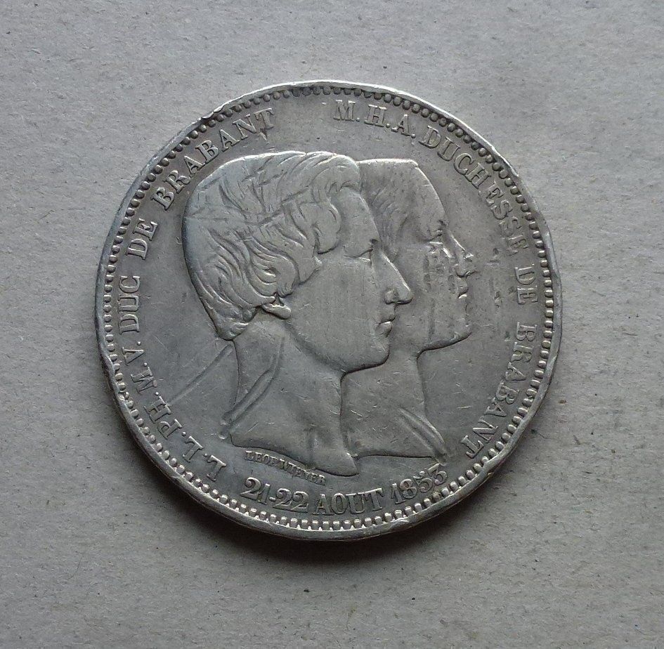 Alle Münzen: Belgien ++ 5 Francs 1853 – Gebraucht aus Walkringen von Casablanca777 1