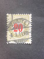 Schweiz 1911 Nachporto 20 Rp. Vollstempel TERRITET 8.I.11