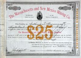 Massachusetts & New Mexico Mining Company - 1879