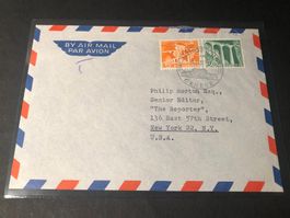 65 Rp. Flugpost Brief 1953 von Genf (UNO) nach New York