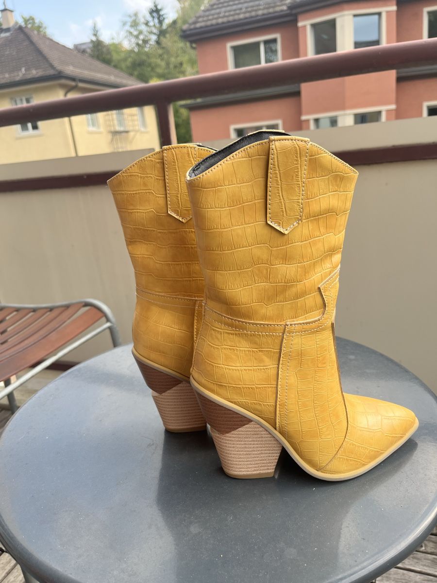 Damenschuhe: Gelbe Cowboystiefel – Neu (gemäss Beschreibung) aus Zürich von rob_l9n6 5