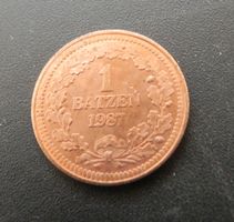 Medaille Zofingen 1 Batzen 1987