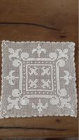 Handgestrickte Tischdecke, weiss, Vintage Look, Top Zustand
