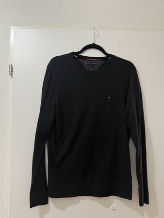 Tommy Hilfiger Pullover Schwarz Gr. M Herren Baumwolle/Seide