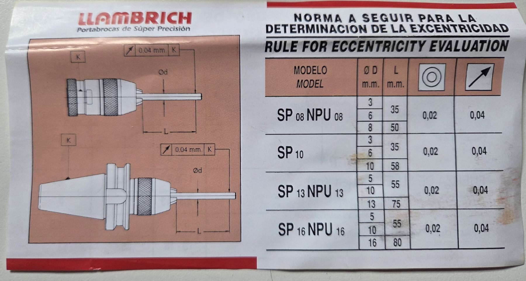 Tous les outils: Bohrfutter LLAMBRICH PRECISIN SPS - 16 MT-3 – Neuf avec emballage d'origine à Quartino par 123HOBIT 1