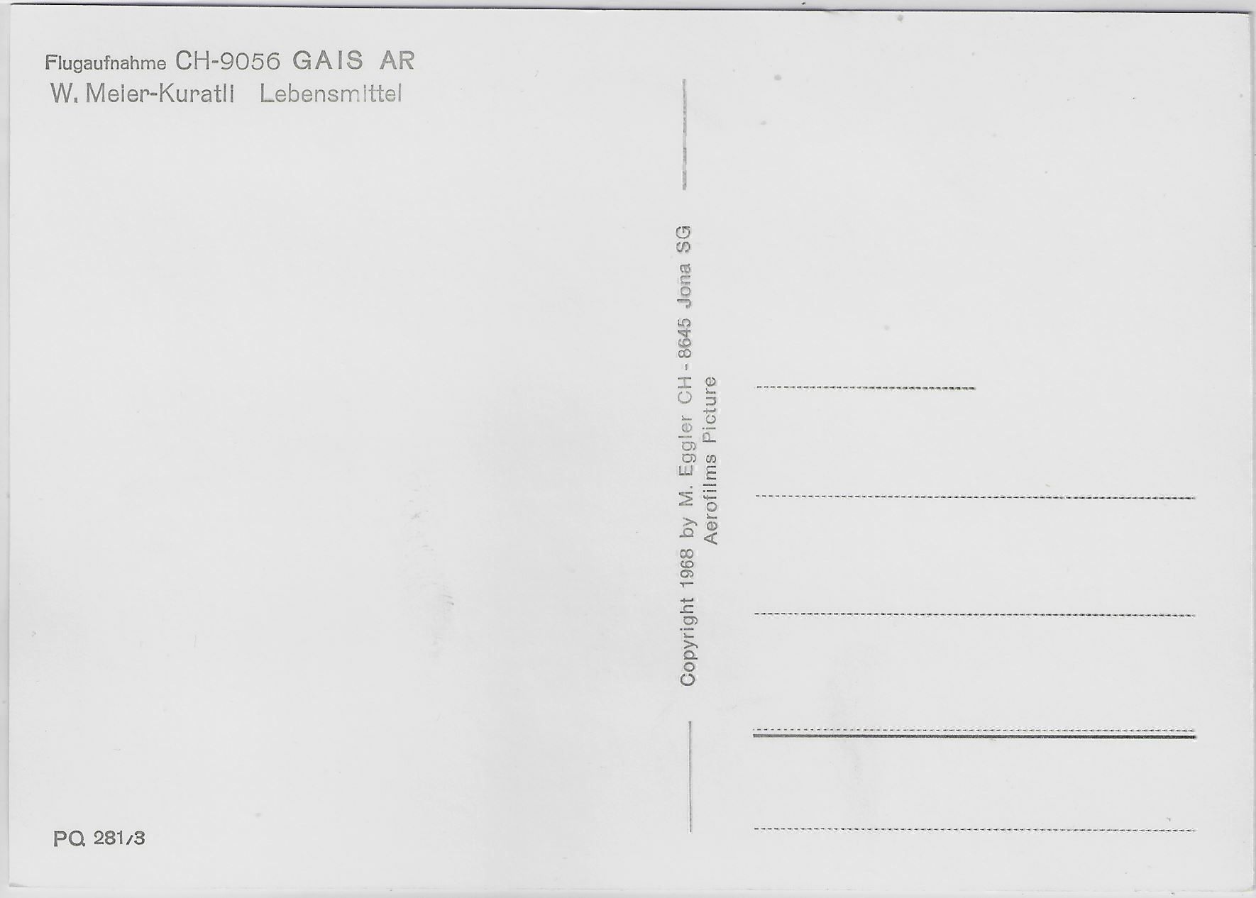 Cartoline postali: Flugaufnahme Gais AR – Antico da Ettingen venduto da Kartenplanet 1