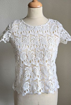 Top en dentelle blanche Taille S