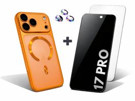 Coque luxe iPhone 17 PRO + 2 glass transparent + privacy