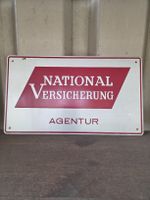älteres Metallschild "National Versicherung Agentur"
