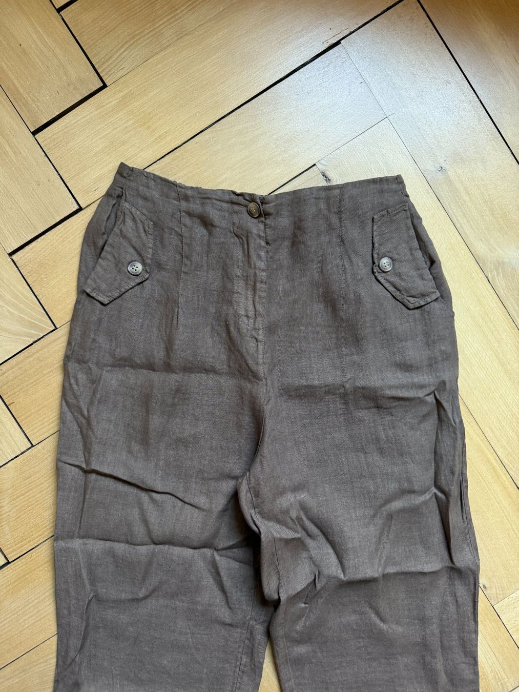 Pantalons: SAYONARA STUDIOS - Leinenhose braun S – D'occasion à Zürich par Diazaio 1