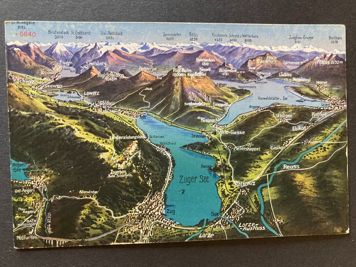 Cartoline postali: Zugersee, Bodensee, Walensee, 4 Karten – Usato da Pfäffikon SZ venduto da Etzelstuermer