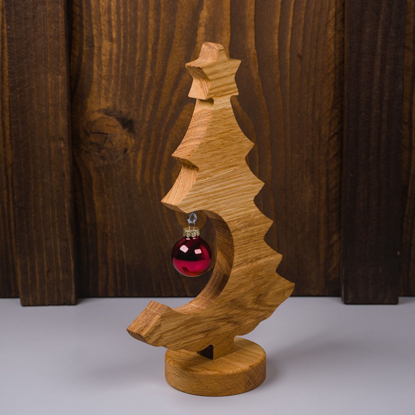 Alle Dekorationen: Weihnachtsbaum aus Eichenholz - Klassisch geölt – Neu und originalverpackt aus Hubersdorf von HolzPart 2