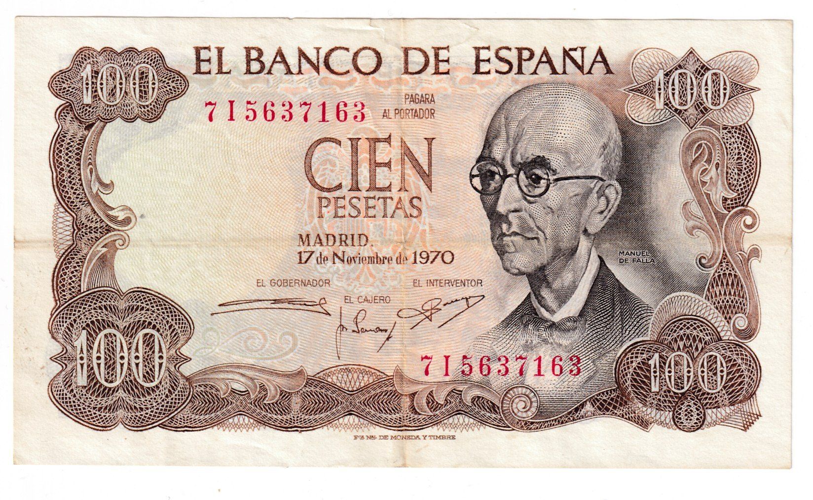 Banconote: Spanien 100 pesetas 1970s – Usato da Neuchâtel venduto da karlpierrino